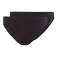 thumbnail image 1 of SKINY Slips para hombre, pack de 2 – slip brasileño, algodón stretch, single jersey Negro XL (X-Large), 1 of 5