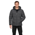 thumbnail image 2 of Heting Men's Winter Puffer Jacket with Hood Lightweight Quilted Coat Windproof Outerwear for Travel Daily Wear Dark Grey XX-Large, 2 of 9