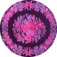 thumbnail image 1 of Ahgly Company Indoor Round Medallion Pink French Area Rugs, 4' Round, 1 of 4