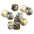 thumbnail image 3 of HILABEE Pack of 10 Six Sided Dices Set Opaque Party RPG Math Teaching white Black White, 3 of 6