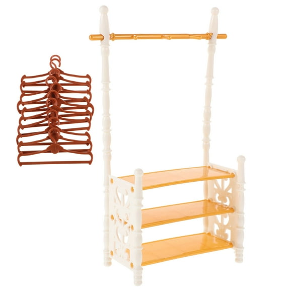 TAILTOSS Doll Clothes Hanger Mini Clothing Rack Rectangular Shape For Children Families In 10 3x5 1x2 7in