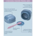 thumbnail image 4 of Bliss Travel Jars Leak-Proof TSA-Approved 15g Square Refillable Cream Container 4 Piece Set, 4 of 7