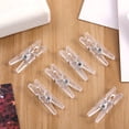 thumbnail image 3 of CIMAXIC 50pcs Transparent Plastic Clips Mini Clothespins Spring Clothing Hangers Photo Clips for Home Office,0.98"X0.12"X0.39", 3 of 5