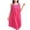 Hot Pink, variant on Women Casual Solid Color Sleep Dress Nightgown Nightdress Sleeveless Round Neck Lace Splice Pullover Loose Nightwear Sleepwear Night-clothes Pajamas Nighty