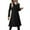 Black, variant on Fall Winter Womens Long Double Breasted Coats Lapel Collar Pea Coat Slim Fit Jackets Trench Coat Outwear