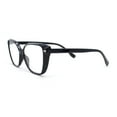 thumbnail image 3 of Retro Womens Classy Oversized Rectangular Cat Eye Reading Glasses Black +1.00, 3 of 4