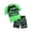 Green, variant on Boys Outfits Graphic Print Short Sleeve Crew Neck T-Shirt Top And Shorts 2 Piece Beach Wear Boys' Clothing Sets Size 3-4 Years