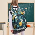 thumbnail image 7 of FORMRS Unisex School Backpack 17" Student Travel Bag with Laptop Compartment, Lemon Leaves, 7 of 7