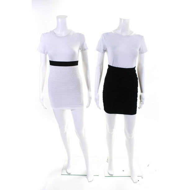 Pre-owned|BCBG Max Azria Womens Elastic Waist Ruched Mesh Pencil Skirt Size  XXS Lot 2 - Walmart.com
