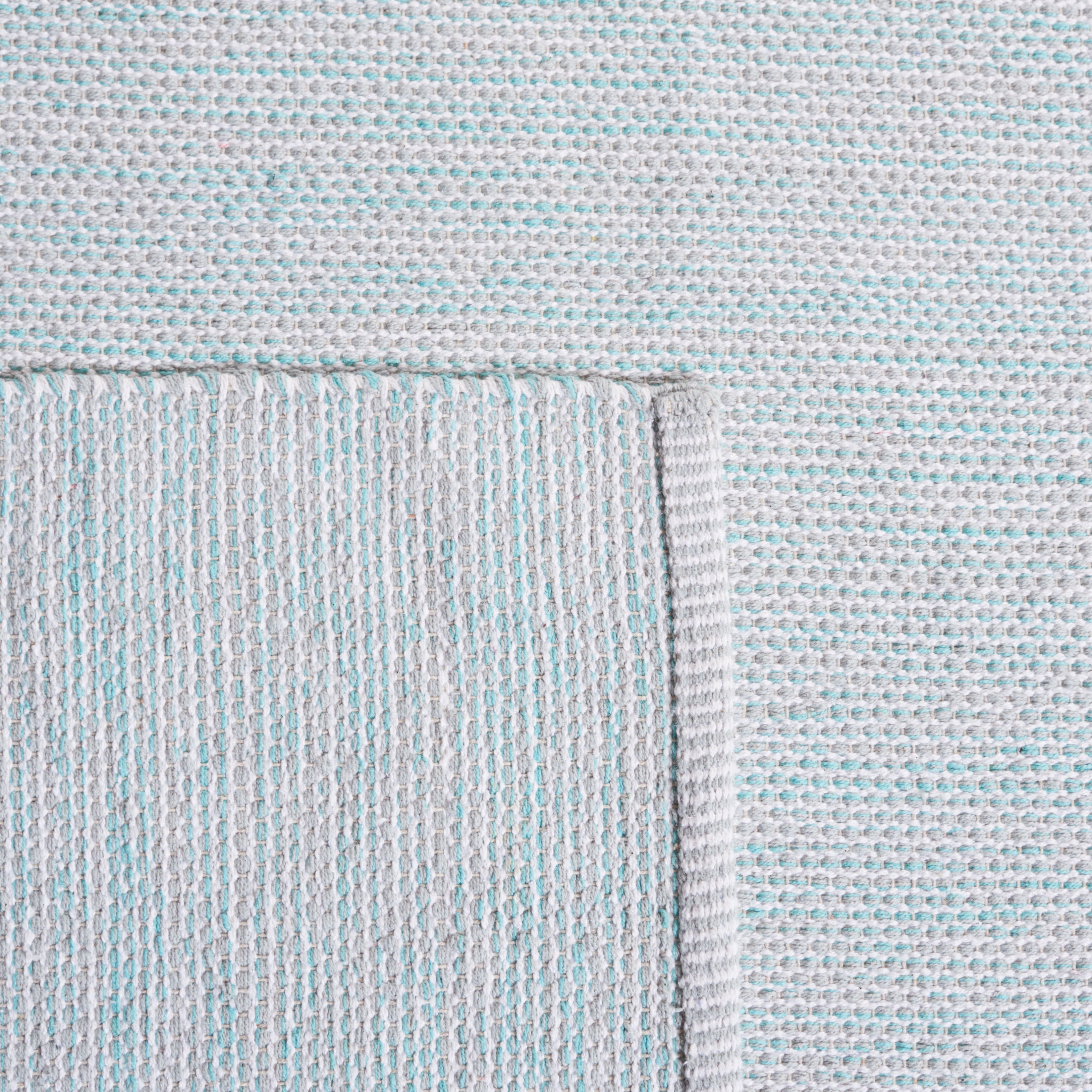 SAFAVIEH Montauk Cian Distressed Cotton Area Rug, Turquoise/Grey, 8' x 10'