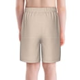 thumbnail image 3 of Cauagu Brown Gingham Print Swim Trunks for Men,Youth Boys Swim Shorts Compression Liner Beach Shorts Boys' Swimming Shorts 7-20 Years Bathing Suit-Large, 3 of 7