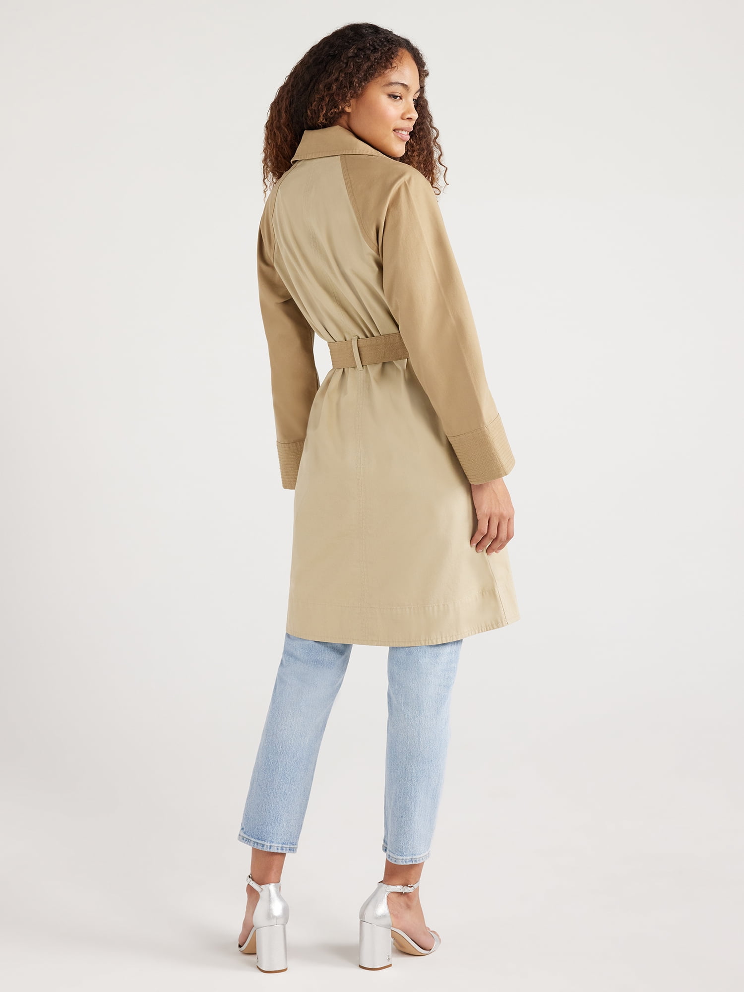 Free Assembly Women's Modern Trench Coat, Sizes XS-XXL - Walmart.com