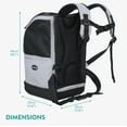 thumbnail image 5 of Navaris 2-in-1 Convertible Carrier and Cat or Dog Backpack - Hand Carry or Wear Front or Back - Up to 22 lbs (10 kg) - 11.8" x 11.8" x 18.1" (30 x 30 x 46 cm), 5 of 7