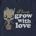 thumbnail image 2 of Men's Guardians of the Galaxy Groot All Things Grow with Love  Graphic Tee Navy Blue 3X Large, 2 of 5