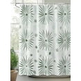 thumbnail image 2 of Fsddascl Sage Green Geometric Shower Curtain Set - 66" x 72" Washable Bathtub Curtain with 12 Hooks, Watercolor Color Block Art Waterproof Fabric Stall Shower Curtains for Bathroom/Bathtub Décor, 2 of 6