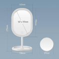 thumbnail image 3 of LED Makeup Mirror, Detachable 5X Magnifying Mirror, Smart Lighting Adjustment and USB Charging, 180 Folding Table Mirror, Perfect Gift for Friend, 3 of 5