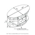 thumbnail image 2 of Furinno JAYA Simple Design Oval Coffee Table with Bin, Americano, Stainless Steel Tubes, 2 of 6