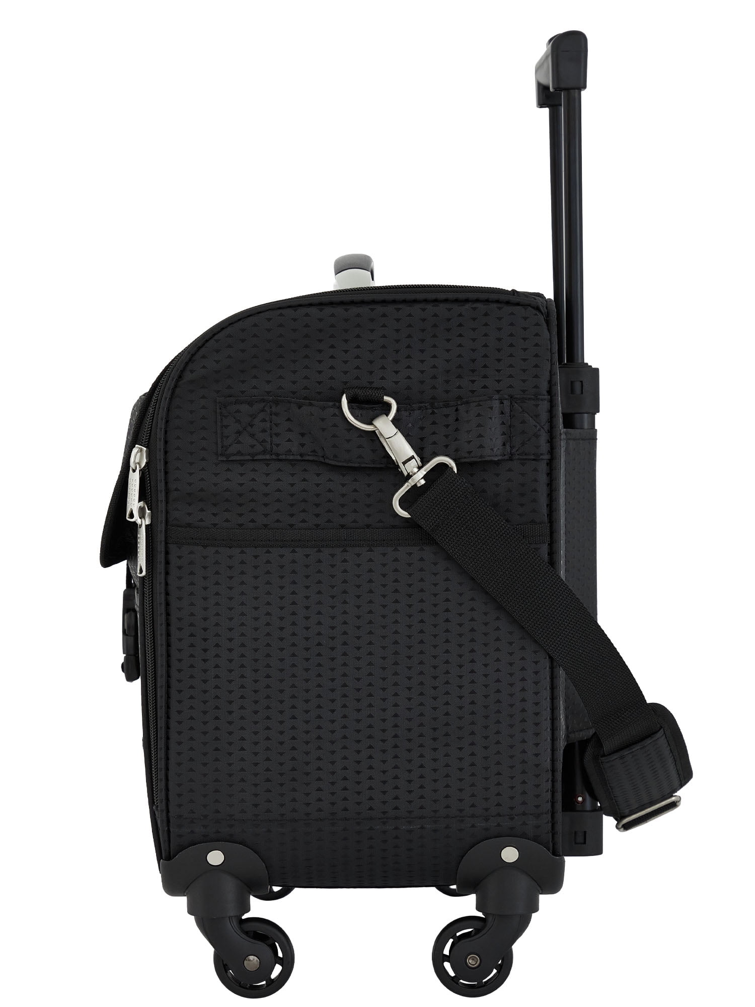Travelers Club 17-inch Travel 4-Wheel Rolling Sewing Machine Bag, Black
