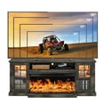 thumbnail image 6 of Easoger 36 Inch Fireplace TV Stand for TVs up to 80", LED Light Entertainment Center with 3-Sided Glass Fireplace, TV Console, Gray, 6 of 10