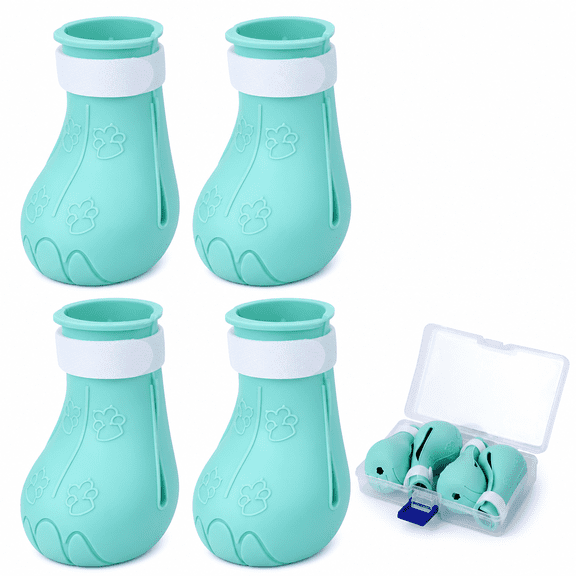 ELORIAH 4 Pcs Silicone Cat Feet Claw Covers,Anti-Scratch Cat Nail Shoes Kitten Feet Paw Boots Cat Protector Caps to Prevent Scratching Pet Supplies for Bathing Shaving Grooming