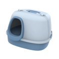 thumbnail image 2 of Bandeja de arena para gatos totalmente cubierta bandeja para mascotas accesorios para mascotas de mascotas desmontables anti -salpicaduras bandeja de azul, 2 of 9