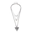 thumbnail image 6 of Jiaroswwei Three Layers Boho Turquoise Triangle Clavicle Chain Necklace Women Jewelry Gift, 6 of 7