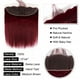 thumbnail image 4 of Mechones de pelo liso con encaje Frontal HD 99j Borgoña, 3 mechones con encaje Frontal 13x4 HD, Color vino tinto, tejido de cabello humano Remy, 4 of 5