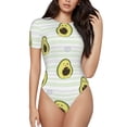thumbnail image 1 of Balery Avocado of a Hear Body de cuello redondo de manga corta para mujer Tops de manga corta Tops básicos-Large, 1 of 7