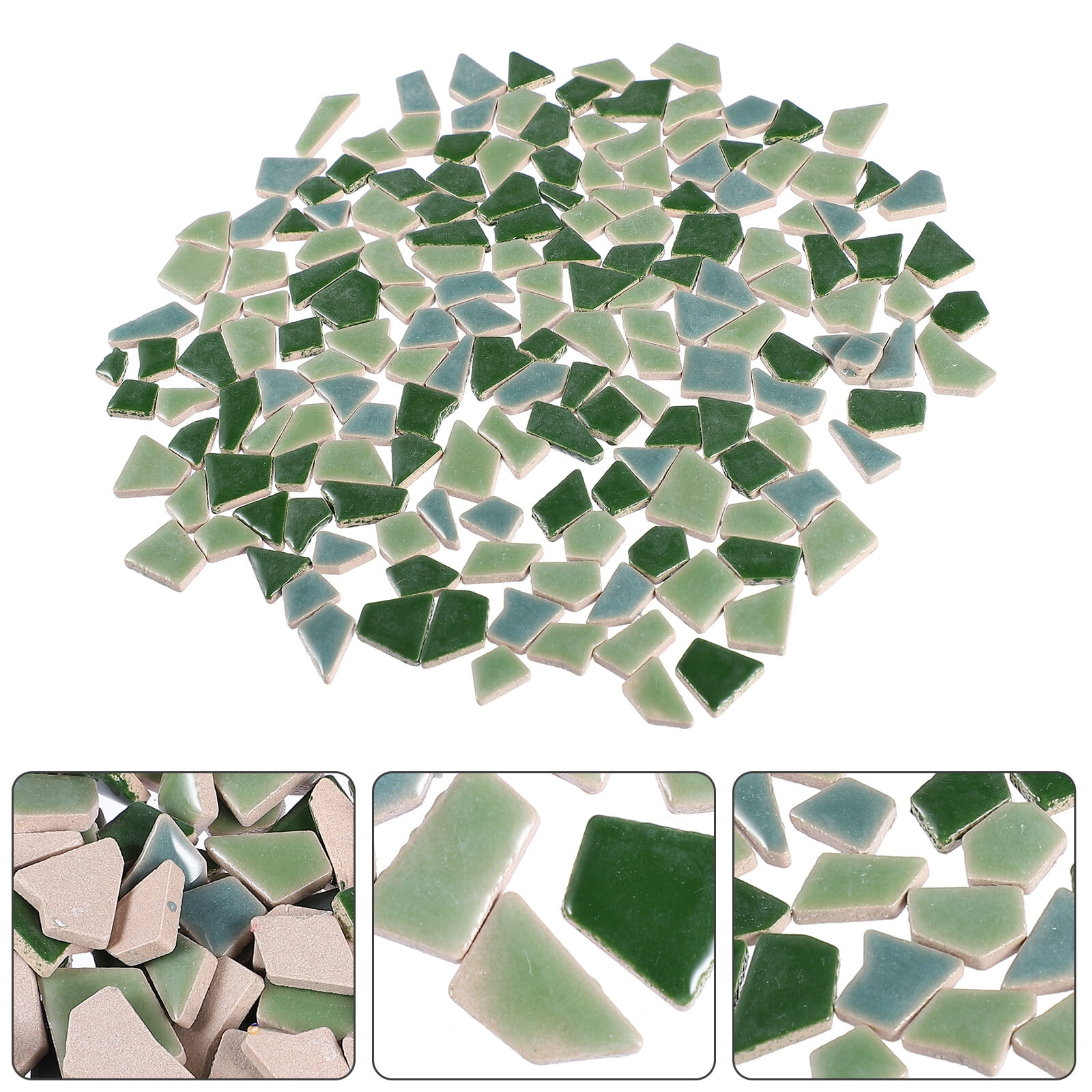 Mosaic Tiles Tile Ceramic Pieces Broken Diy Crafts Irregular Stained Floor Assortment Glazed Backsplash Stone Craft