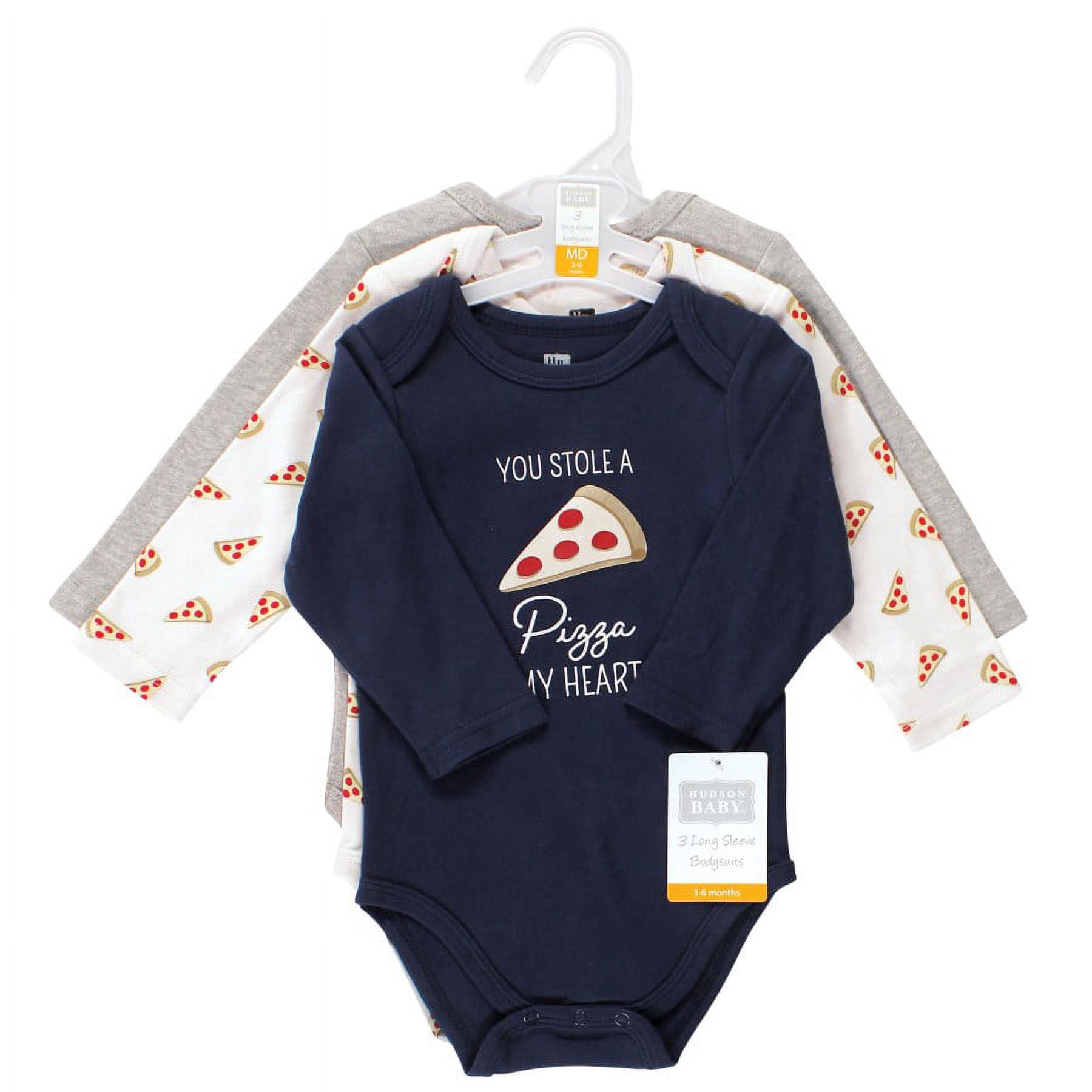 Hudson Baby Cotton Long-Sleeve Bodysuits, 3- Pack, Newborn- 24 Months
