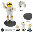 thumbnail image 3 of 3 Set Astronaut Ornaments, Gold Astronaut Figure Toys With Fixed Base Cake Decoration Astronauts, 3 of 5