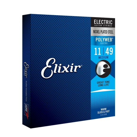 Juego de 6 cuerdas para guitarra eléctrica Elixir de acero niquelado