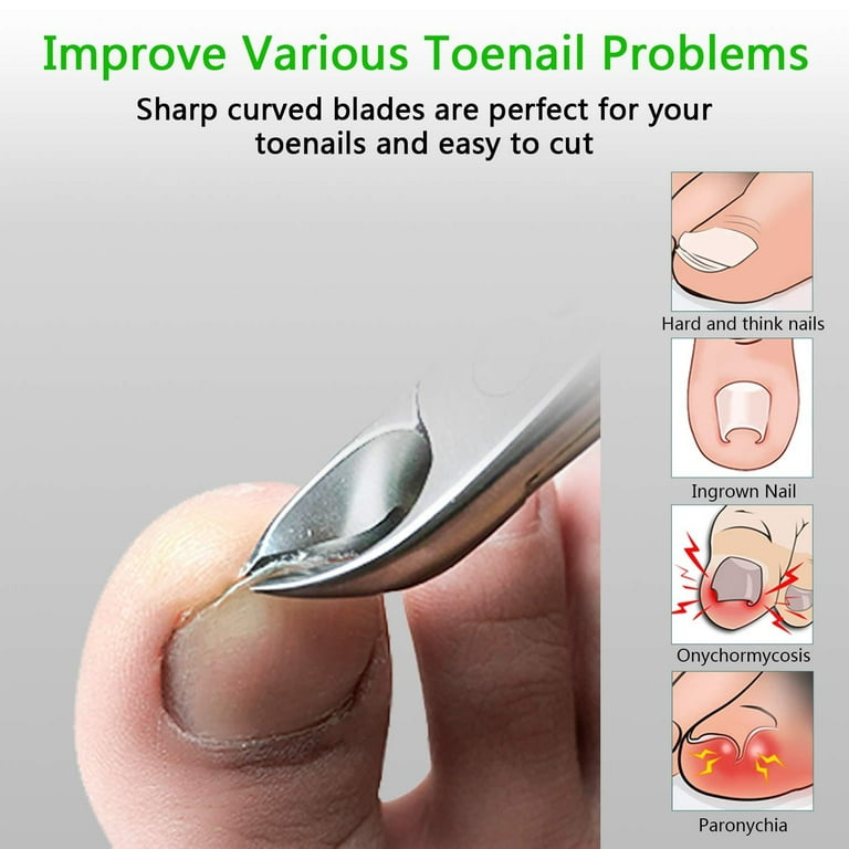 Toenail Clippers for Thick Nails, Toe Nail Clippers Adult Thick Nails Long  Handle for Seniors Thick Toenails/Ingrown Toenail Treatment, Sharp Heavy