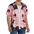 thumbnail image 2 of Sikiie Chibi Axolotl Sakura Fantasy Men's Cuban Shirt, Hawaiian Shirts, Business Casual Button Down Shirts, Short Sleeve Shirt-XX-Large, 2 of 5