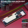 thumbnail image 3 of Restored AULA F108 PRO - Wireless Mechanical Keyboard with Screen&Knob,Hot Swappable Gaming Keyboard with 8000mAh Battery,Pre-lubed Switches,RGB Backlit,PBT Keycaps Creamy Sounding Computer Keyboards (Refurbished), 3 of 9
