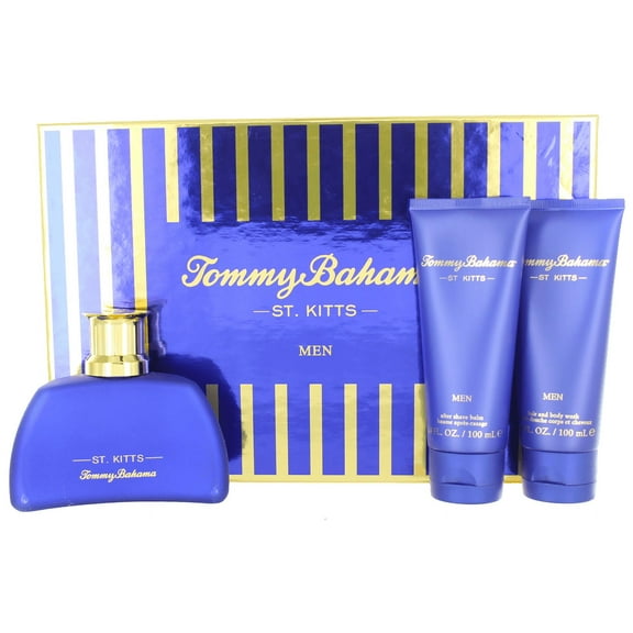 Tommy Bahama St Kitts - 3 Pc Gift Set 3.4oz EDC Spray, 3.4oz After Shave Balm, 3.4oz Hair and Body Wash