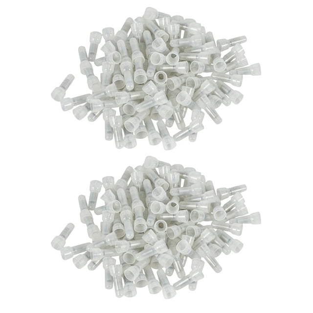 200 piezas de conectores aislados de nailon con tapa de extremo cerrado, terminal de crimpado de cable de 16-14 AWG