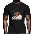 thumbnail image 2 of Camisetas gráficas informales de manga corta con aretes grandes para mujer y hombre, 2 of 8