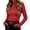 Red, variant on Long Sleeve Shirts for Women Mock Turtleneck Tops Stretchy Slim Fit Layering Going out Blouses Fall Outfits(Red,X-Large)