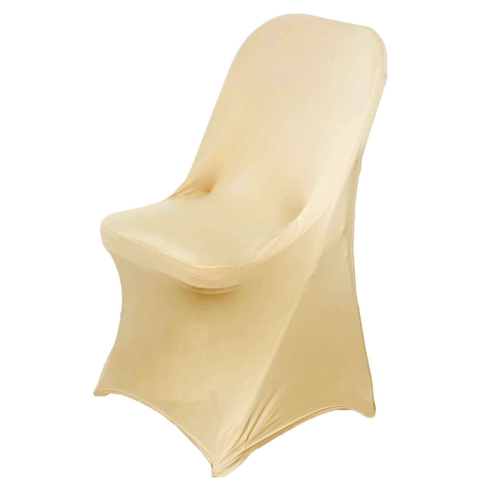 Efavormart 10PCS Stretchy Spandex Fitted Folding Chair Cover Dinning Event Slipcover For Wedding Party Banquet Catering - Champagne