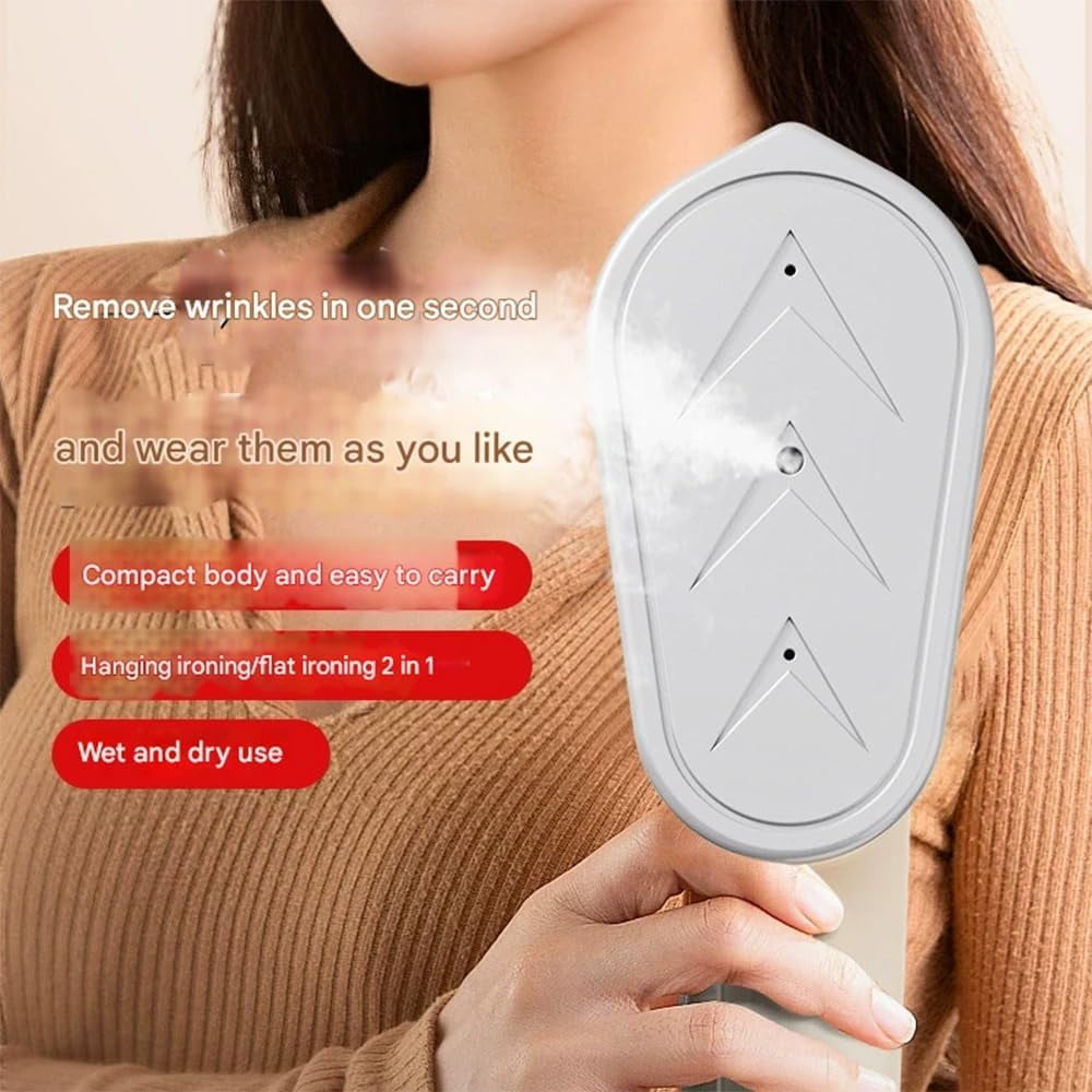 Vacuum Steamer for Clothes, 2025 Vacuum Steamer for Clothes Iron, 1000w Portable Handheld Clothing Steamers with 600ml Tank Delivers and 3.5FT Cord for Travel and Car Interior Care