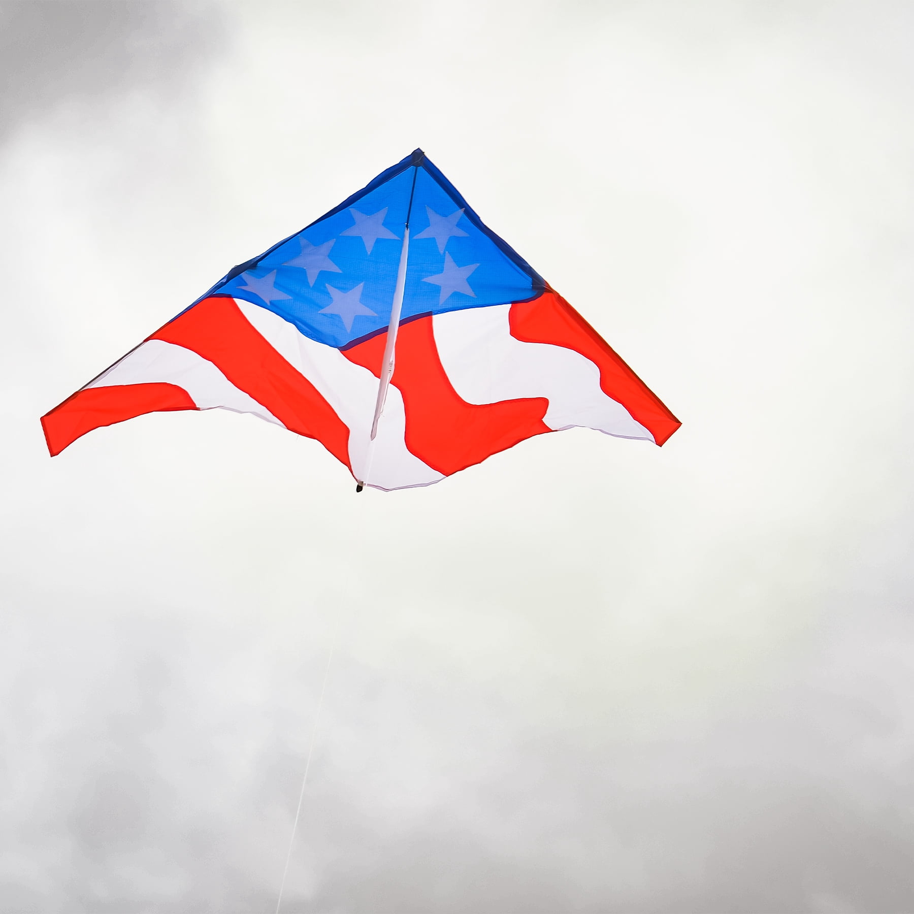In the Breeze 3013 — Patriotic Delta Kite, 57-Inch — Colorful Patriotic Easy Flying Kite