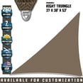 thumbnail image 1 of TANG Sunshades Depot A Ring Design Steel Cable Wire Reinforcement 16'x36'x39.4' Right Triangle Sun Shade Sails Beige Heavy Duty Permeable 260GSM UV Block Patio Garden Deck Dock Outdoor Facility, 1 of 6