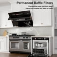 thumbnail image 5 of BRANO 30 inch Range Hood Stainless Steel Kitchen Hood, 900CFM, Voice/Gesture Sensing, Touch Control, Side-Draft Design, 5 of 9