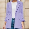 thumbnail image 1 of Vedolay Jackets for Women Women's Casual Lapel Single Long Sleeve Office Work Suit Jacket,Purple S, 1 of 4