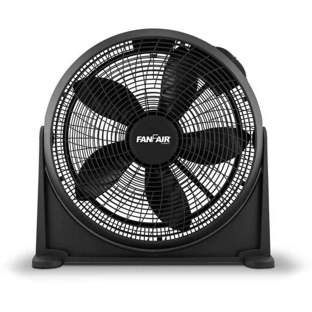 FanFair Ventilador de piso de 20 pulgadas de alta velocidad, potente circulador de aire de 3 velocidades, máquina de viento portátil, ventilador de piso con inclinación ajustable, funcionamiento silen