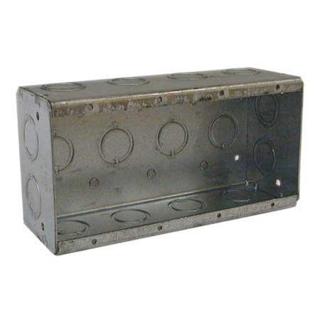 Electrical Box 63.5 cu in Masonry Box Type 4 Gangs Galvanized Steel Rectangular Shape 693