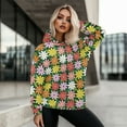 thumbnail image 5 of SCRAWLGOD Daisy Print Women's Hoodies Pullover Oversized Sweatshirt for Women Plus Size L Long-Sleeve Streetwear Hoodies Women Casual Sportswear Hoodie Women Yoga, 5 of 7
