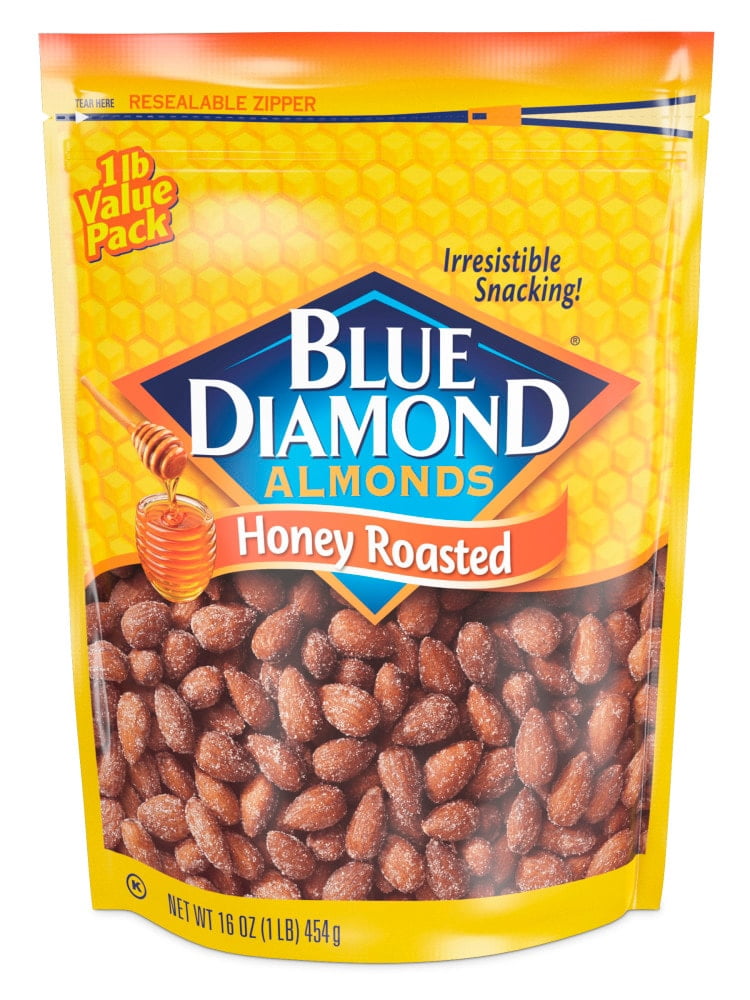 Blue Diamond Honey Roasted Almonds 16 oz - 5 Pack