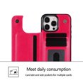 thumbnail image 4 of Allytech Wallet Case for iPhone 15 Pro Max, Premium Vintage PU Leather Cards Slots Shockproof Stand Bumper Anti-Scratch Wallet Case Cover for Apple iPhone 15 Pro Max - Rose, 4 of 8